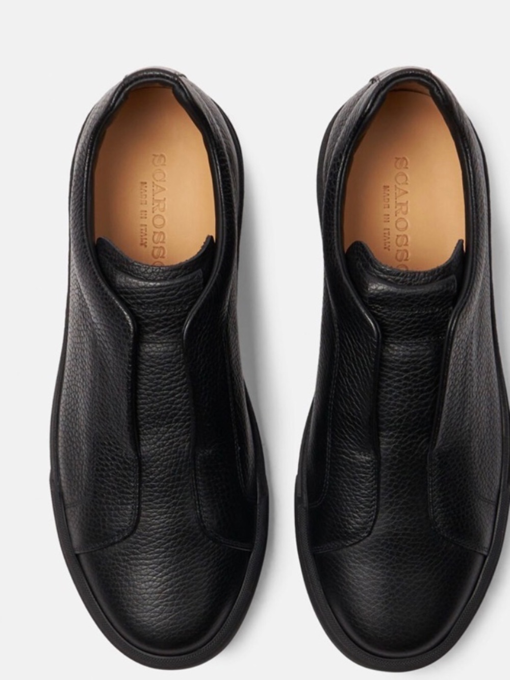 Scarosso Luca grain men’s sneakers